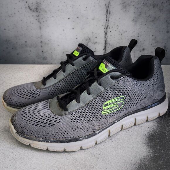 Skechers Sport Track Moulton Mens 10.5 Sneakers Charcoal Gray Memory Foam Casual - Picture 1 of 12